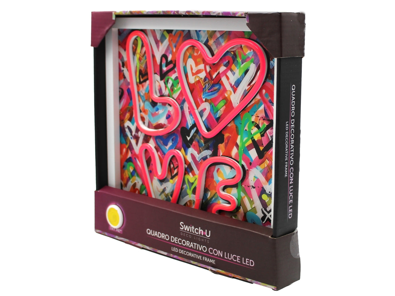 Quadro decorativo con luce led con try me