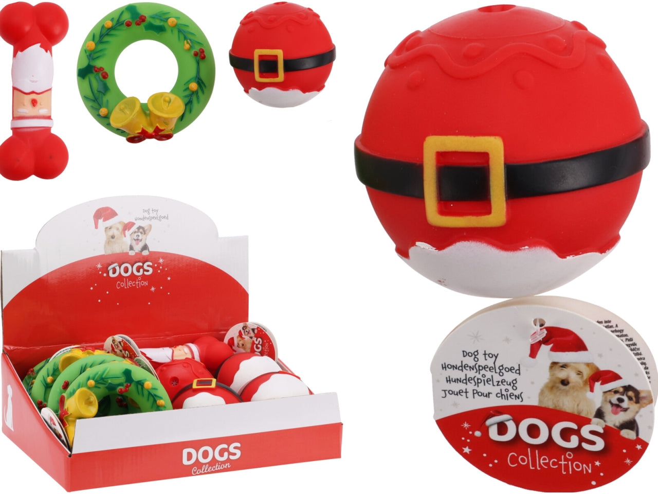 Gioco per cani natalizio 20cm assortiti