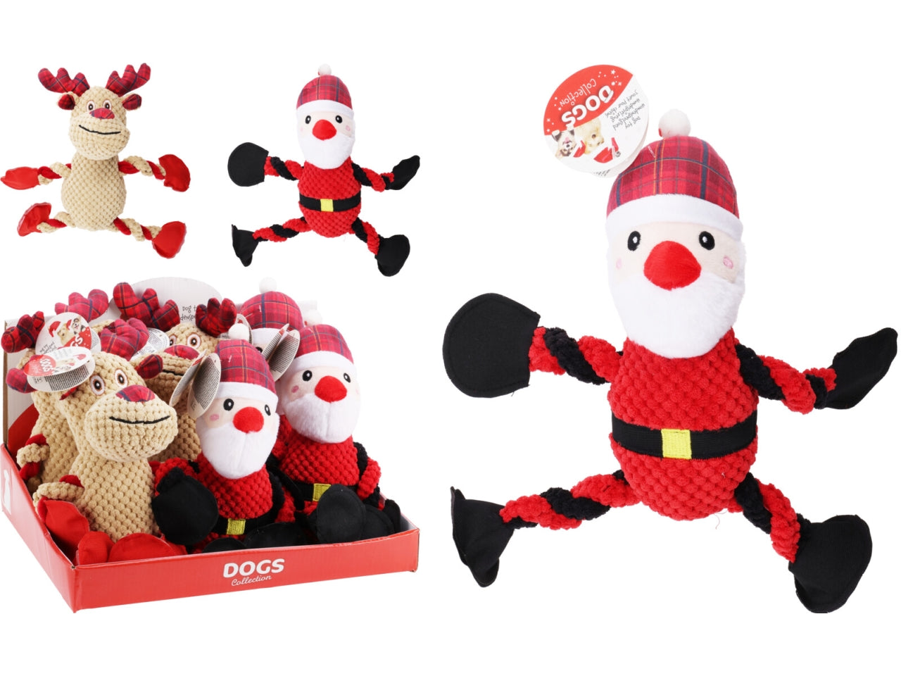 Gioco per cani natalizio 30x10cm assortiti