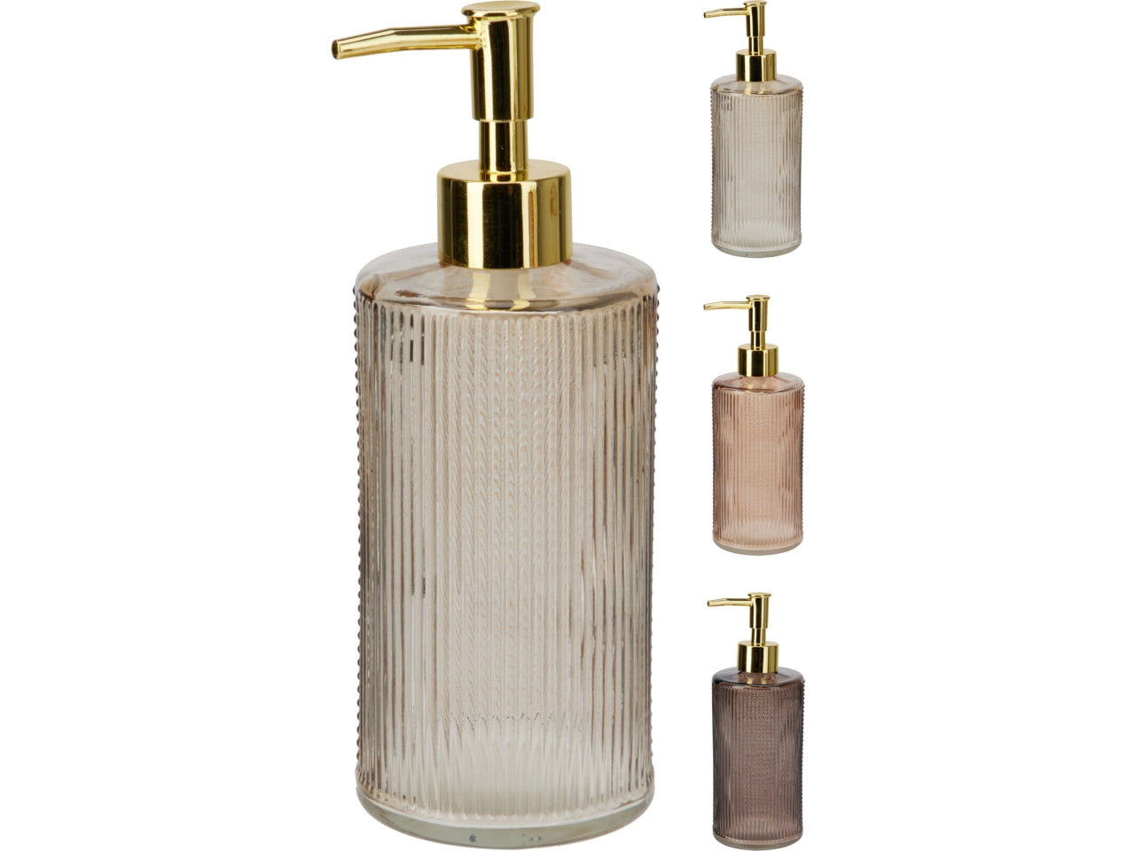 Dispenser sapone in vetro 20cm assortiti