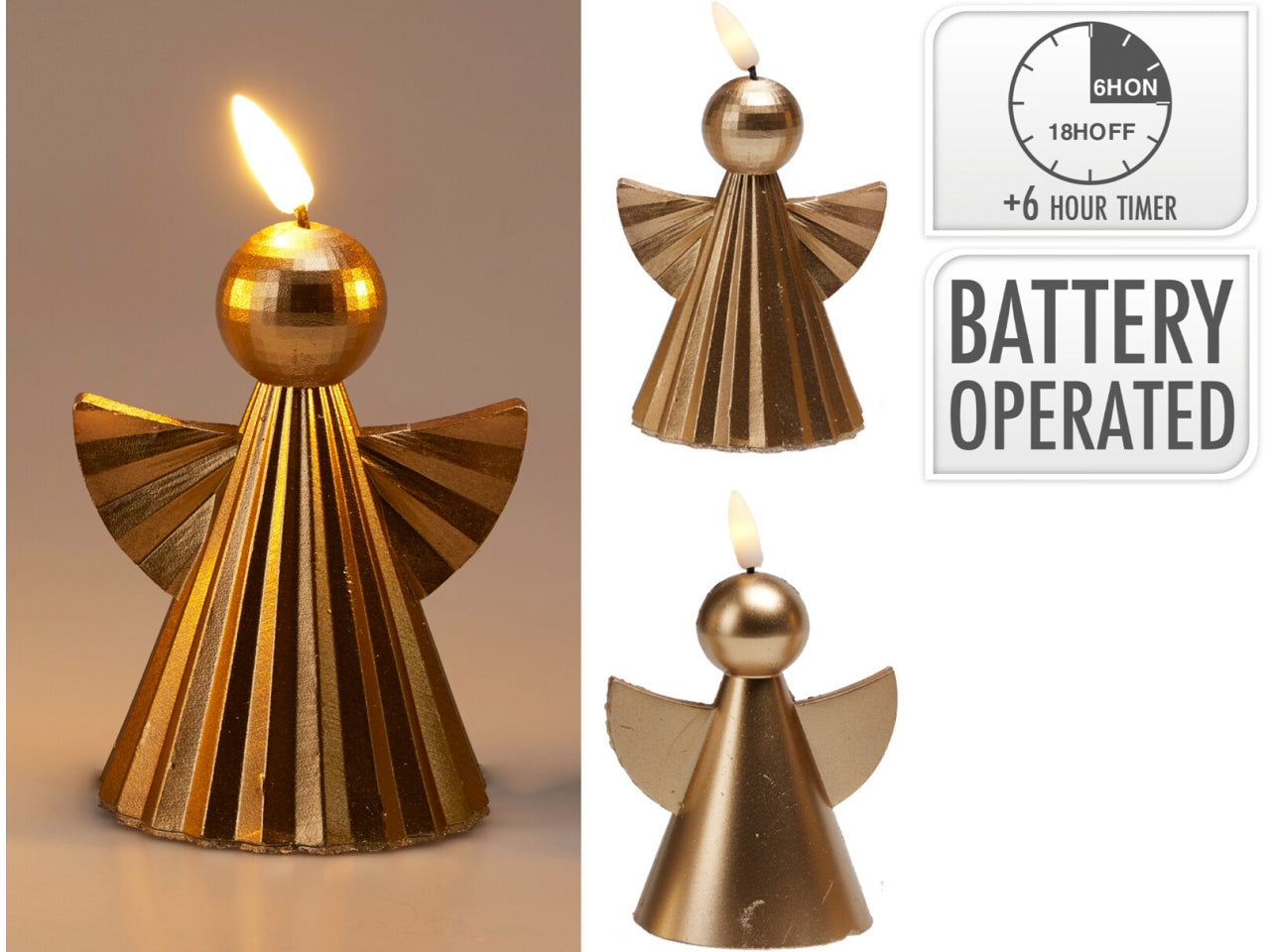 Candela angelo 11cm oro