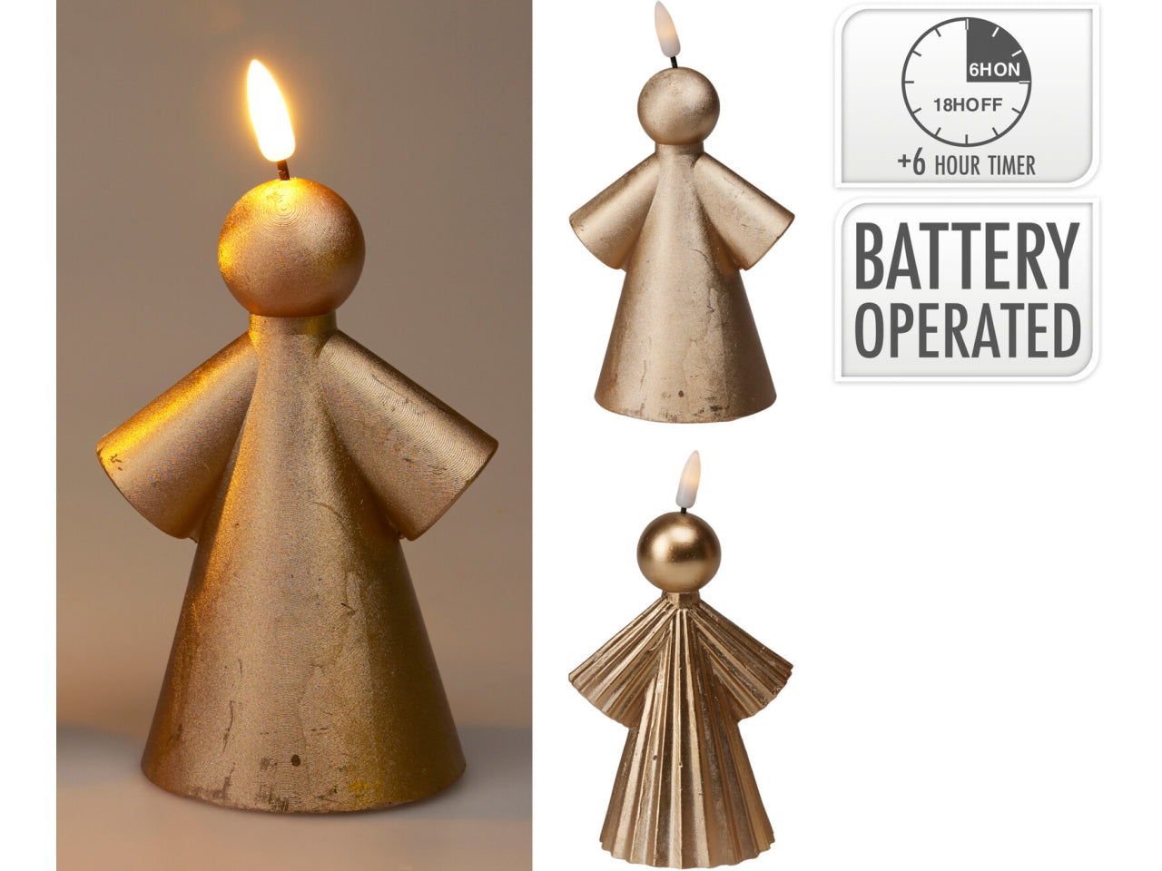 Candela angelo 14cm oro