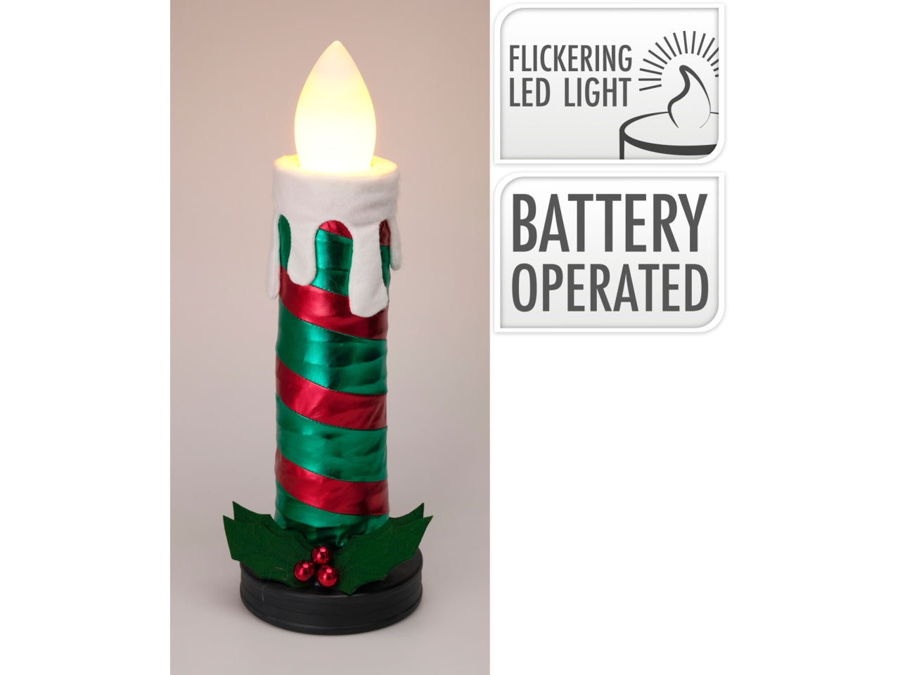 Candela con led e suoni 60cm verde