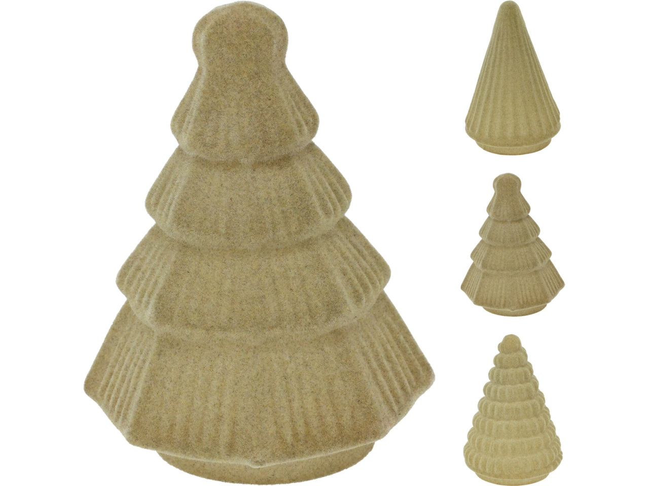 Albero 12cm floccato beige