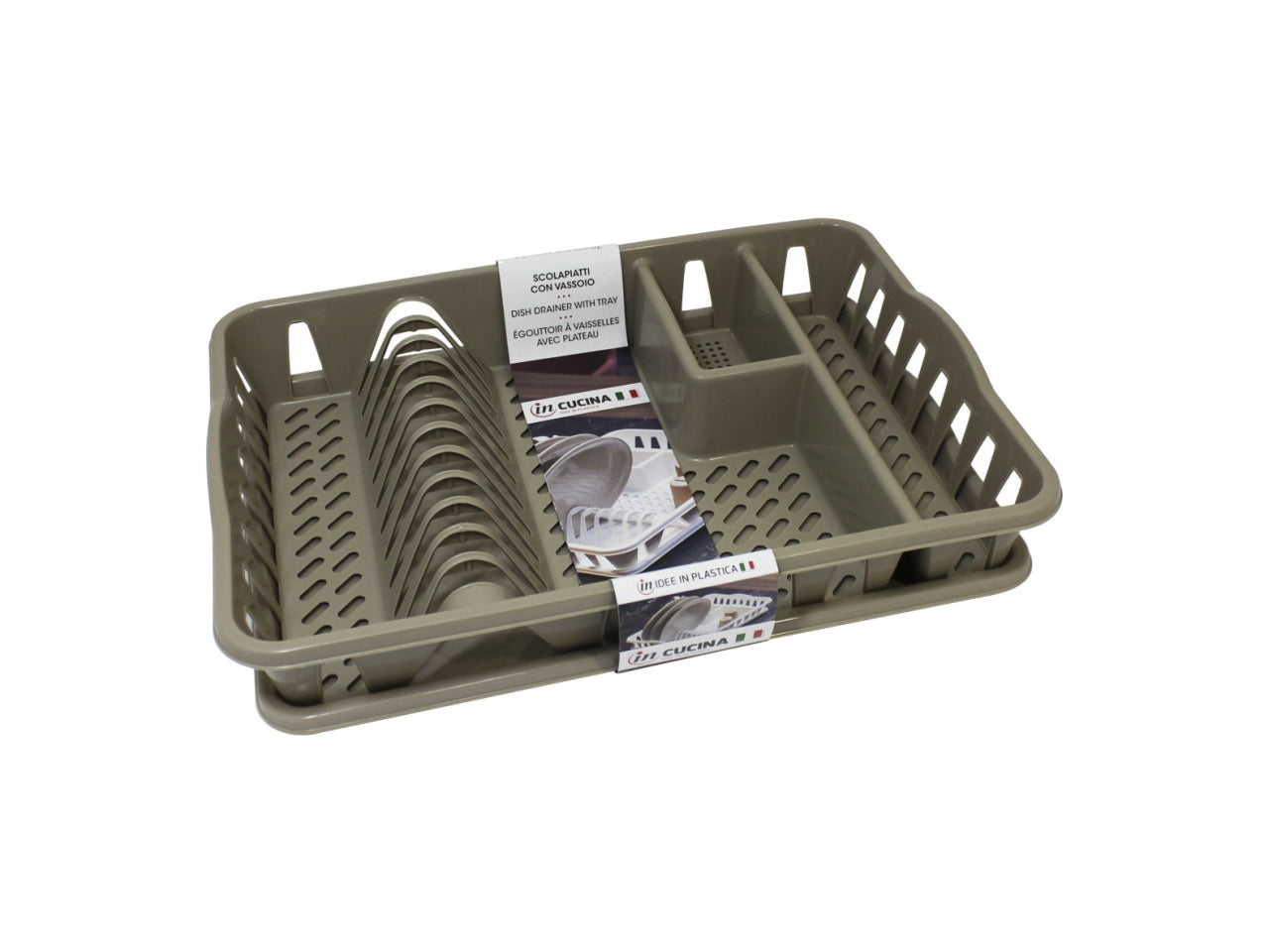 Scolapiatti vassoio grigio caldo