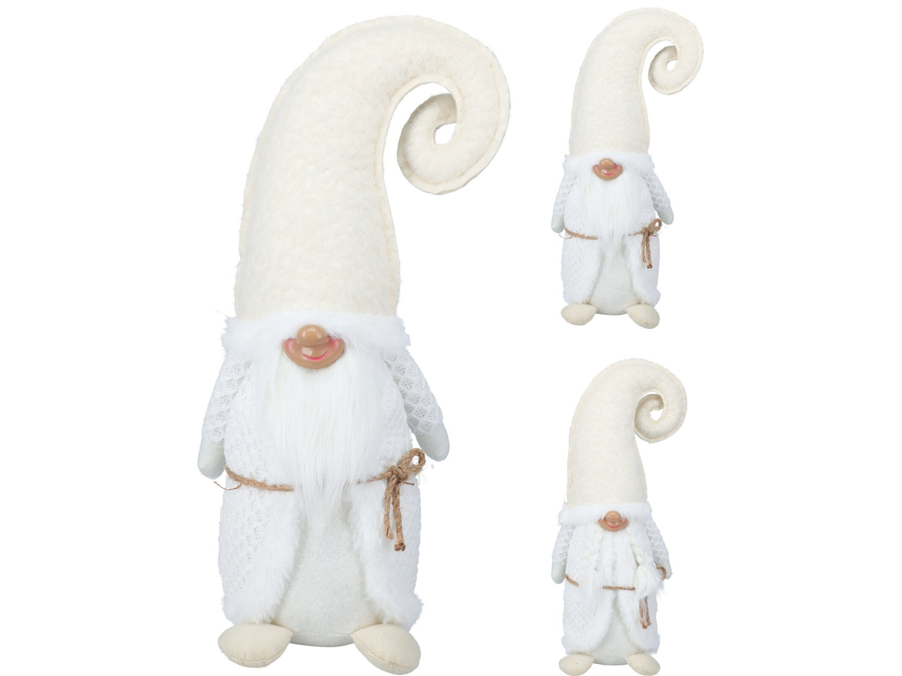 Gnomo 43cm bianco assortiti