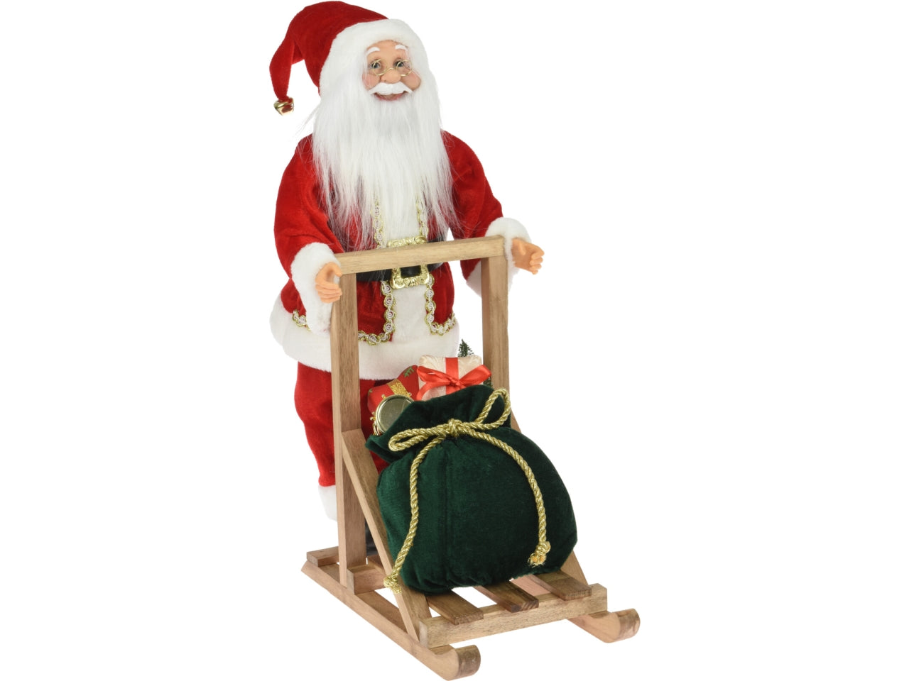 Babbo natale 45cm con slitta