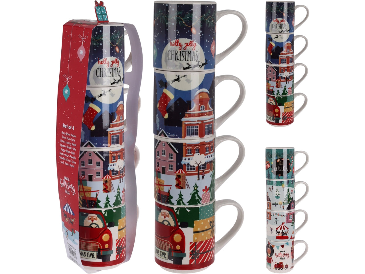 Mug new bone 265ml 4 pezzi 11x8cm assortite