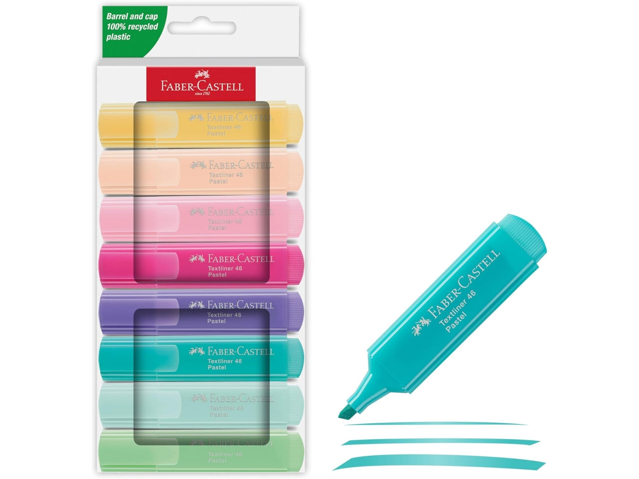 Evidenziatori tl 46 pastel confezione da 8 evidenziatori