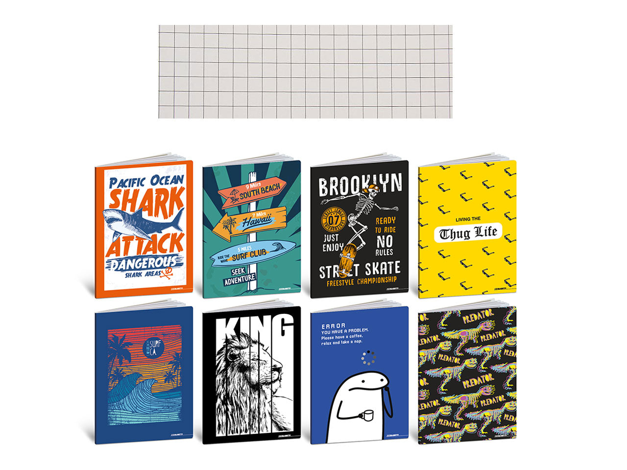 Quaderno maxi teen boy 20fg+1 confezione da 10 pezzi rigatura 5M