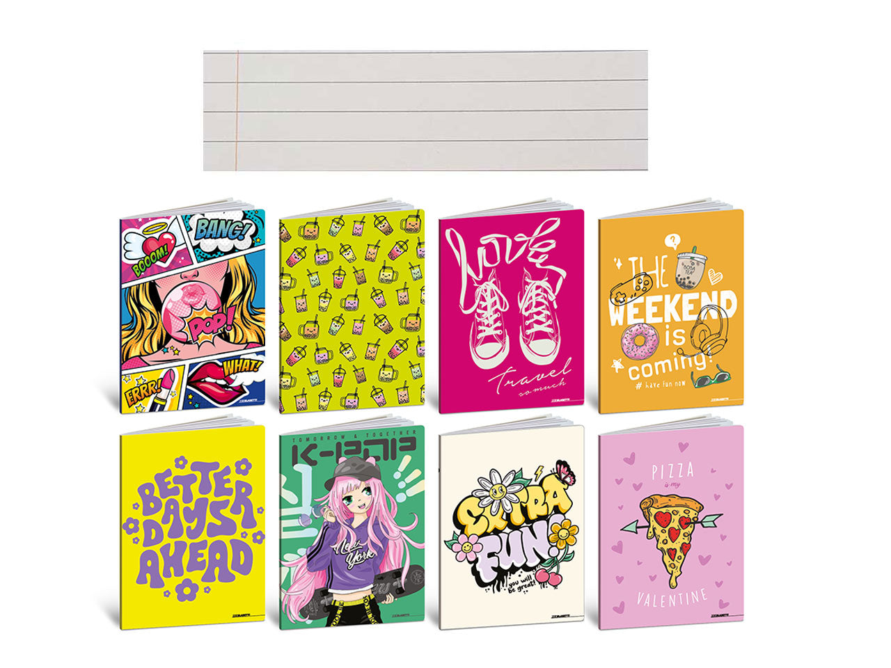 Quaderno maxi teen girl 20fg+1 confezione da 10 pezzi rigatura C con margine