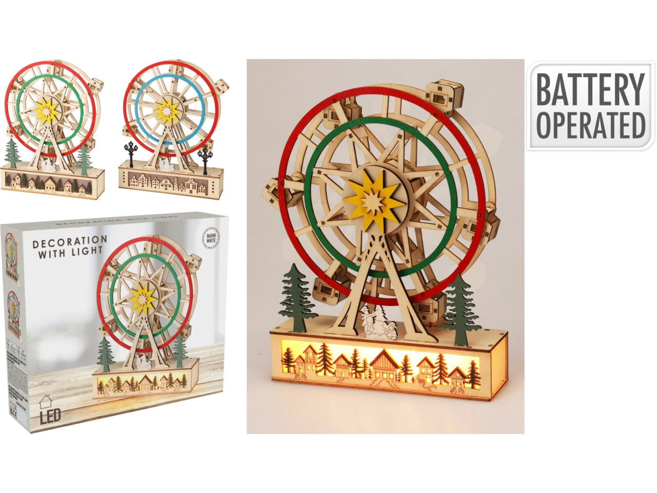 Ruota panoramica in legno 26cm assortite