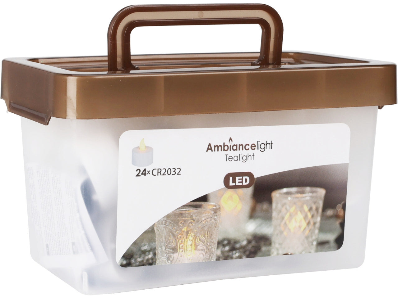 Tealight batteria 24pz con valigetta