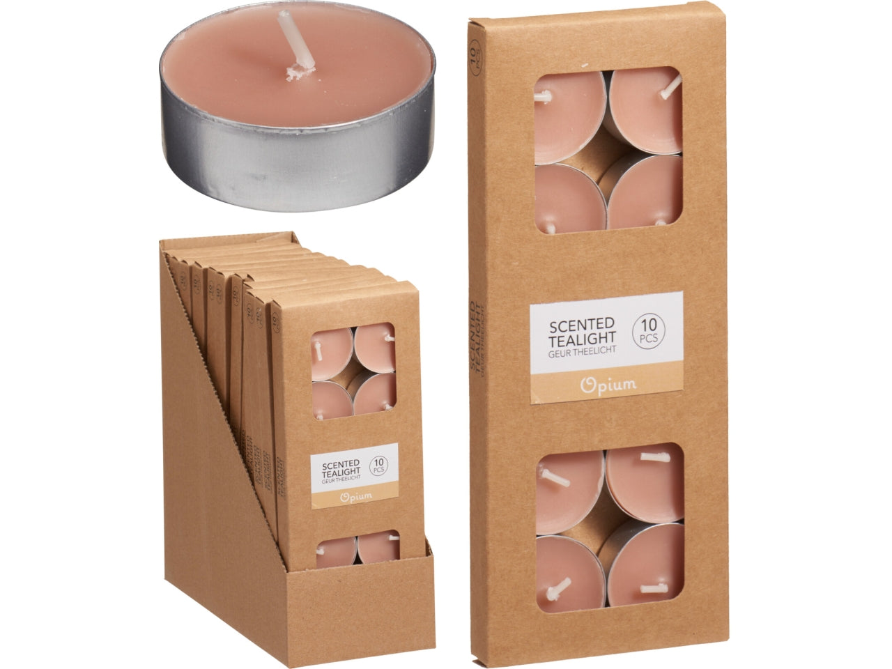 Tealight 10 pezzi caramello