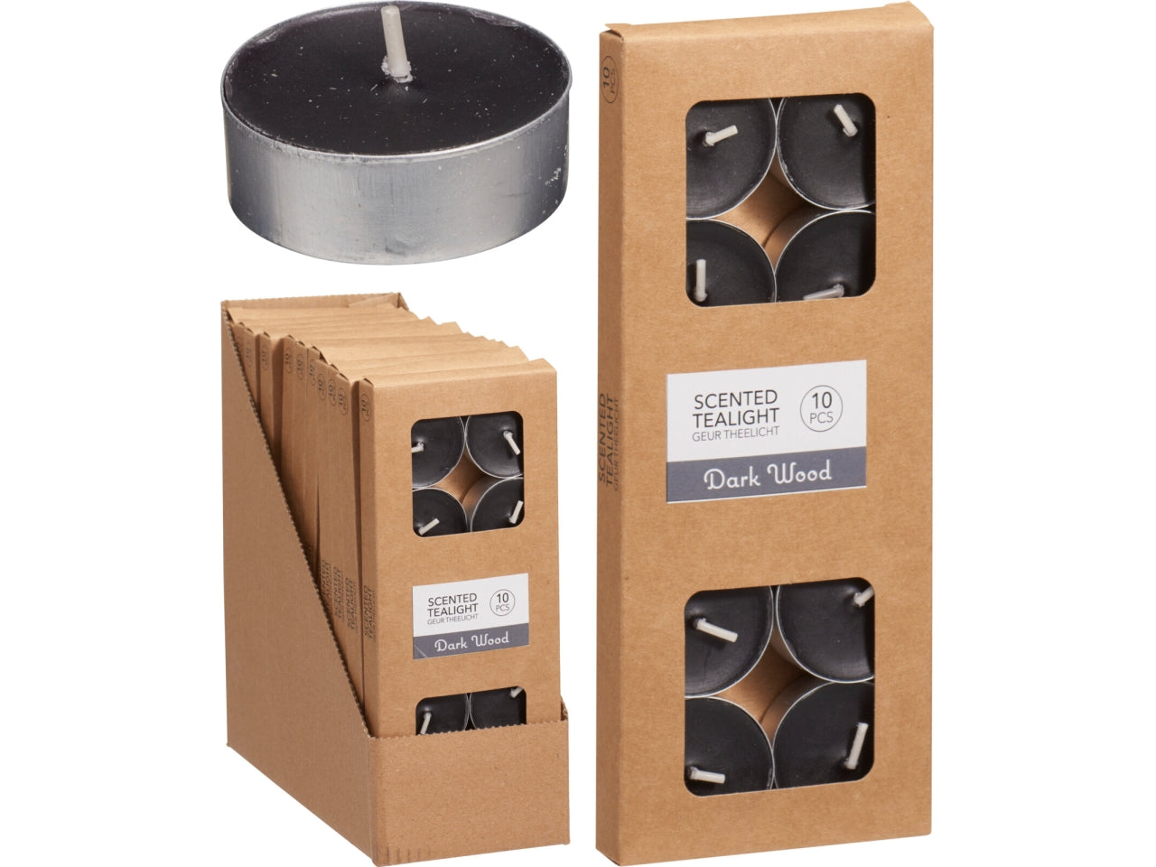 Tealight 10 pezzi nero