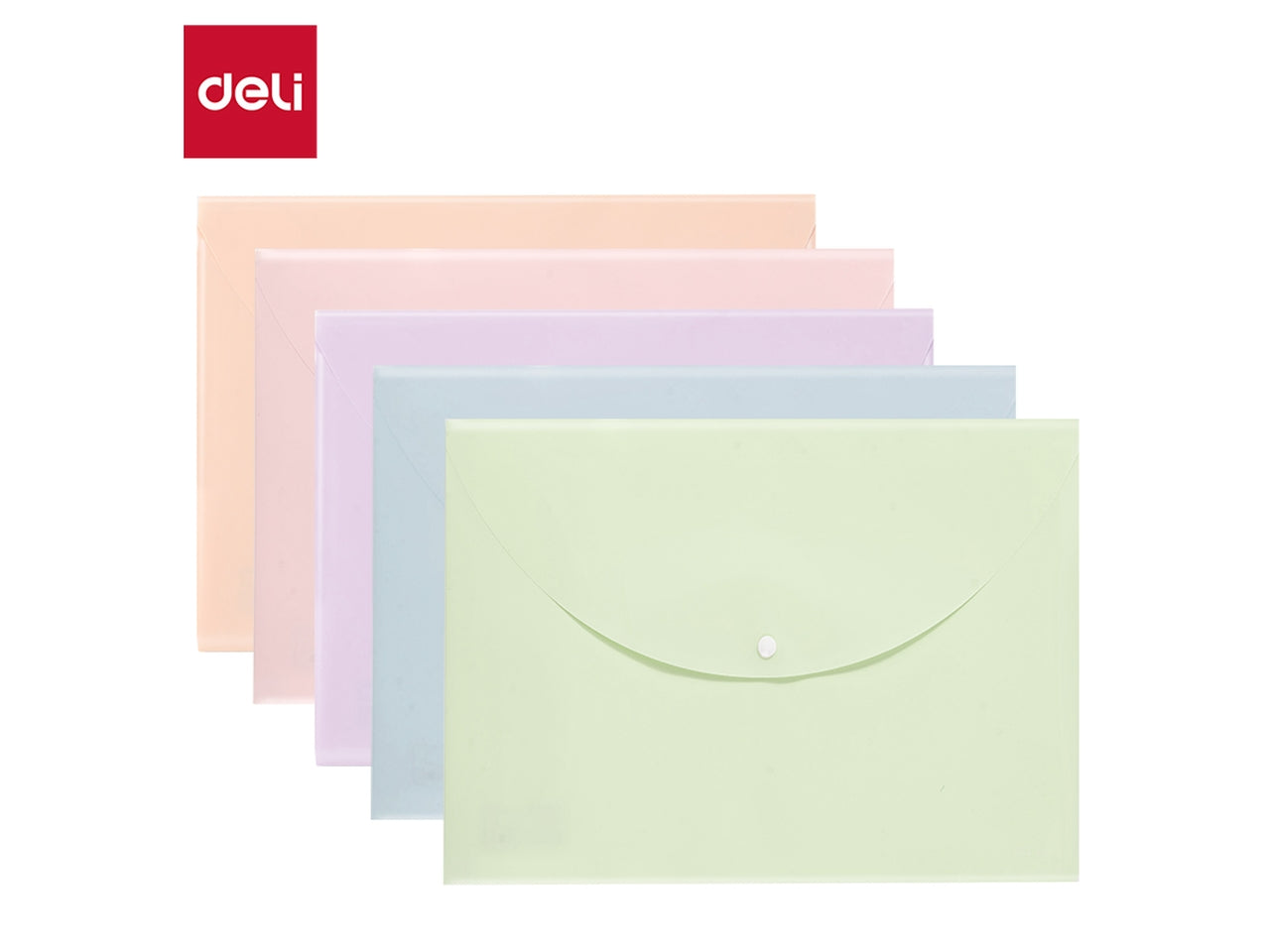 Busta con bottone A4 confezione da 10 pezzi, colori pastelli