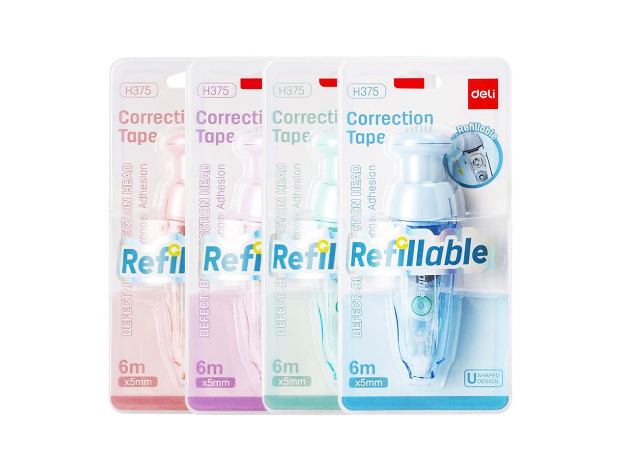 Correttore nastro a scatto 5mmx6mt ricaricabile