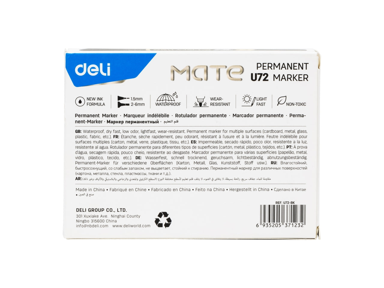 Marcatore doppia punta scatola da 10 pezzi rosso