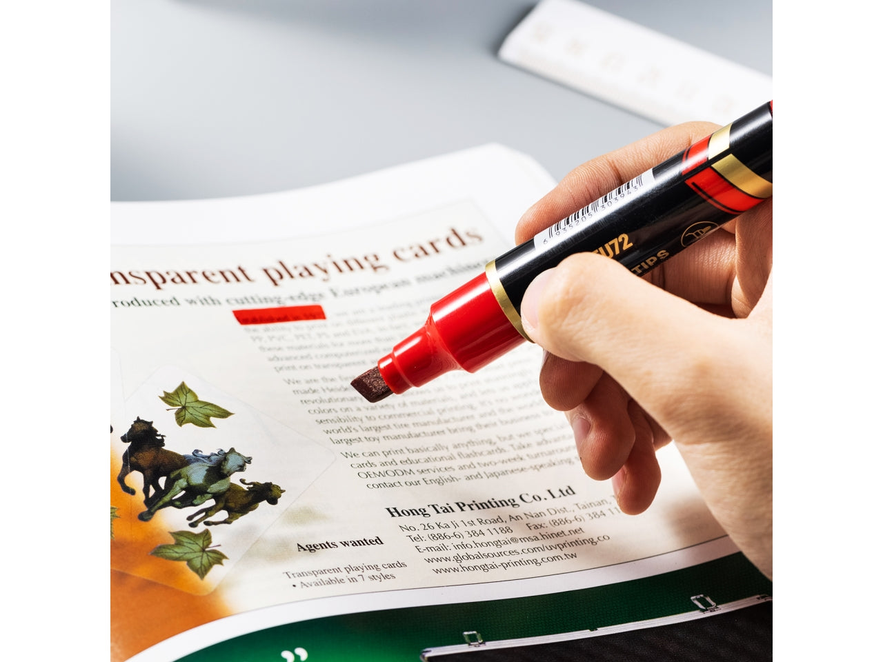 Marcatore doppia punta scatola da 10 pezzi rosso