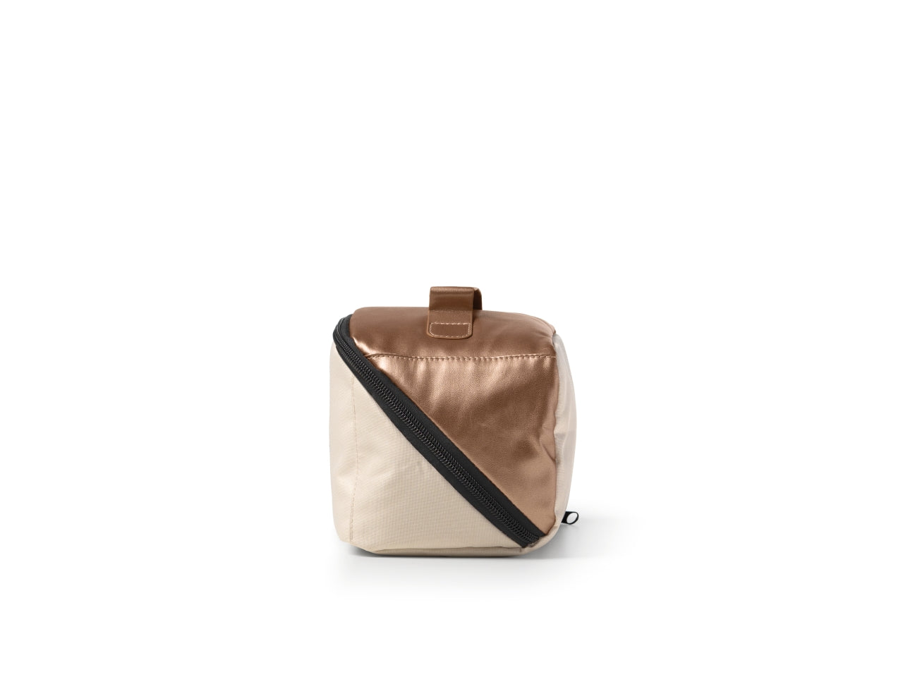 Beauty case da viaggio con zip ready elle bianco-oro