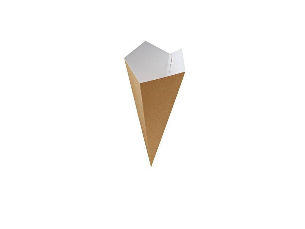 Street food cono da fritti 500 ml 9,5x9,5x22,5cm confezione da 50 coni