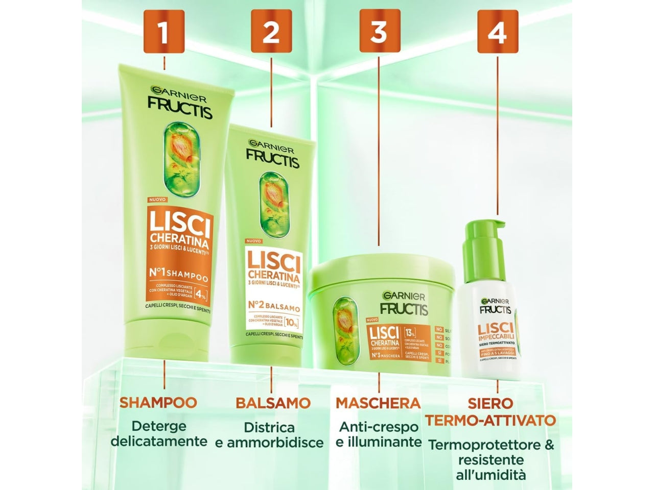 Garnier fructis shampoo keratin sleek 200ml