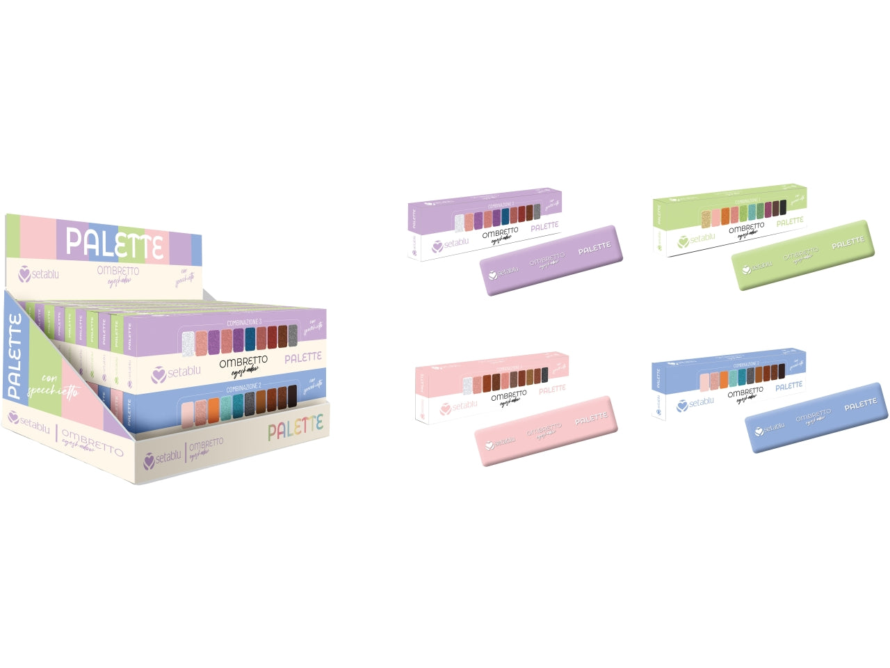 Palette ombretti colori pastello