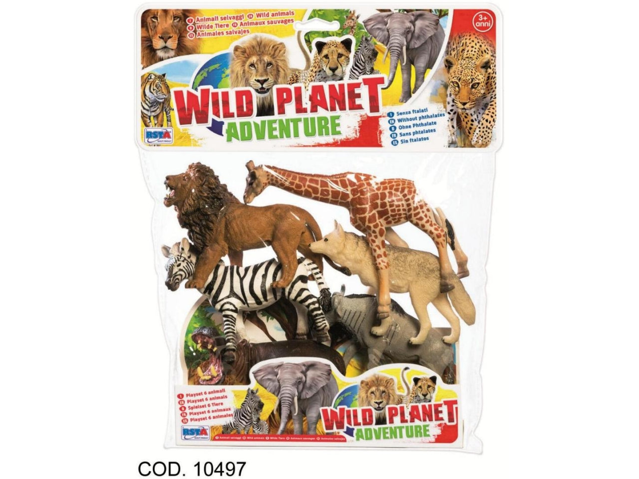 Confezione di 6 animali selvaggi