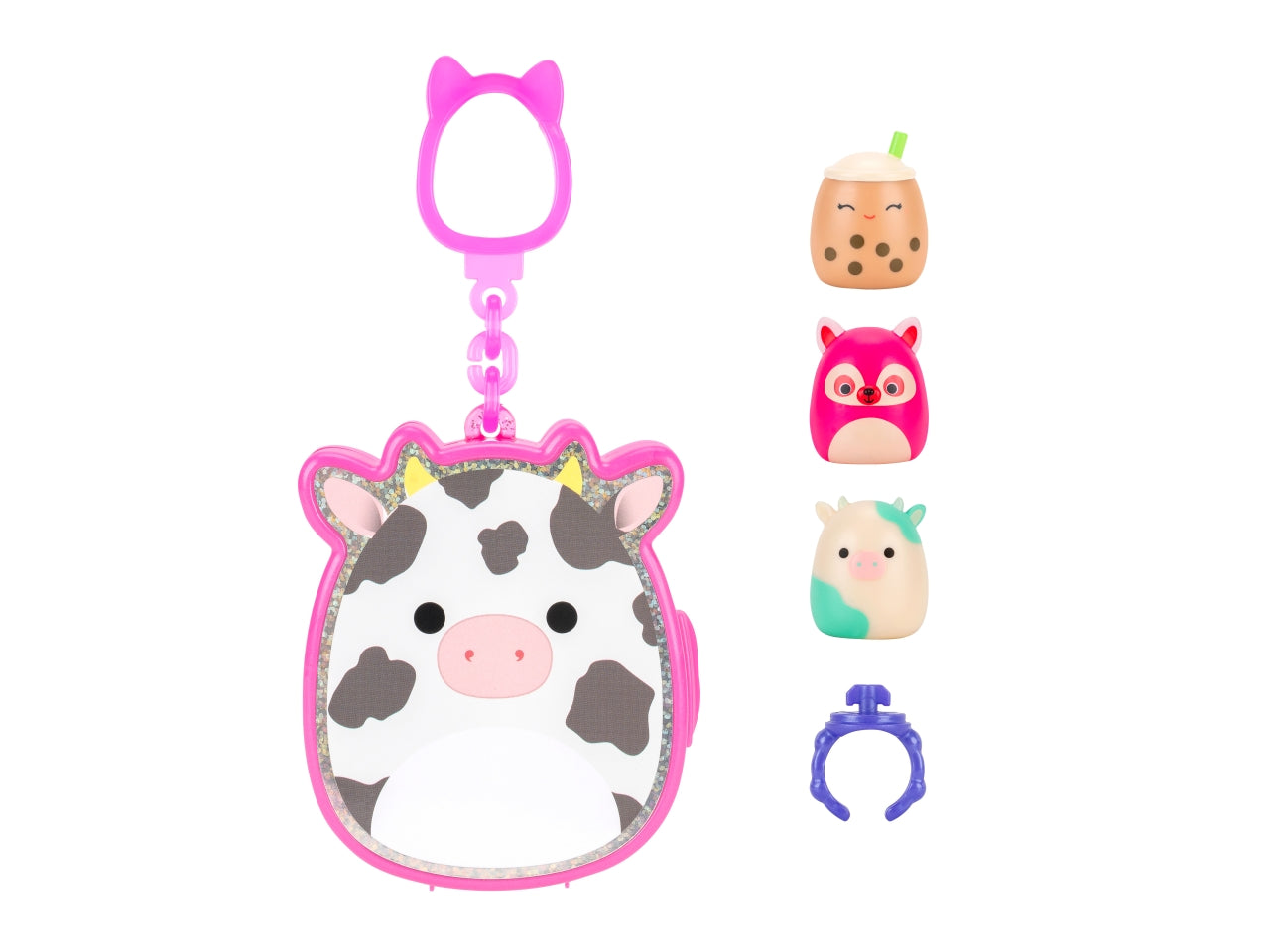 Squish a longs porta-charms con 3 personaggi inclusii assortiti