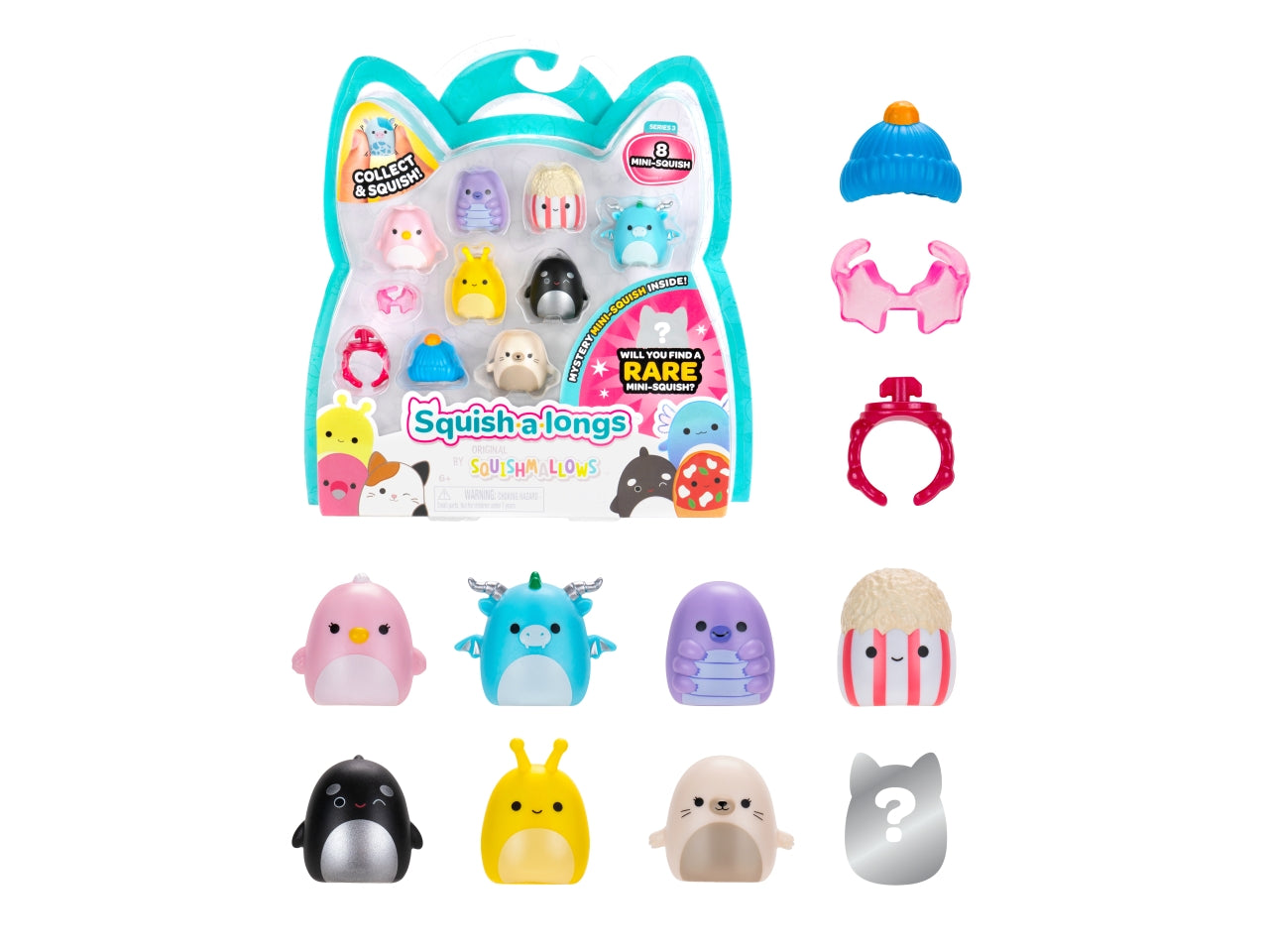 Squish a longs pack 8 personaggi e 2 accessori assortiti