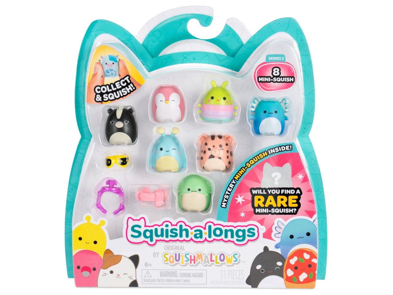 Squish a longs pack 8 personaggi e 2 accessori assortiti