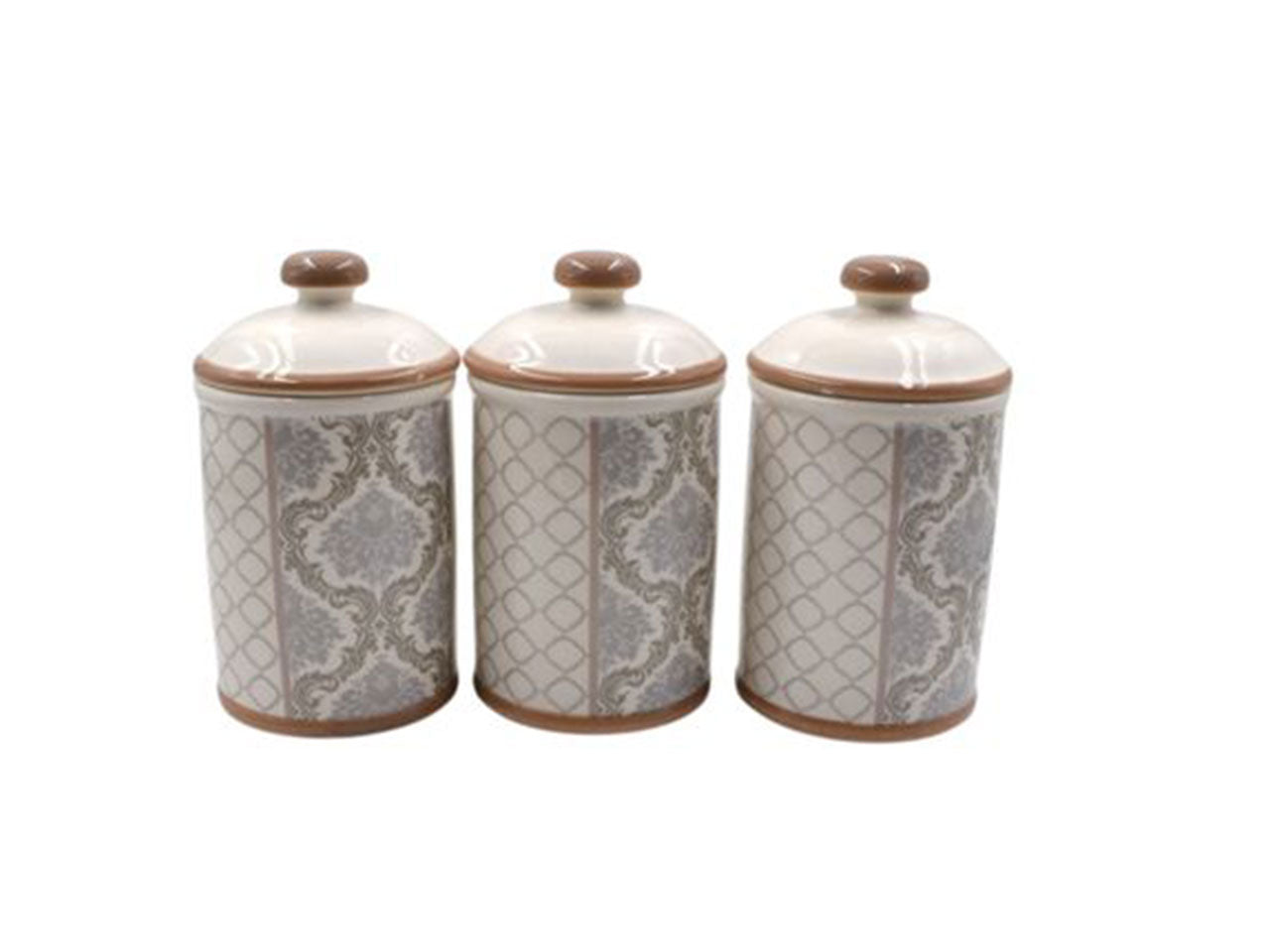 Tris barattoli in ceramica 17cm