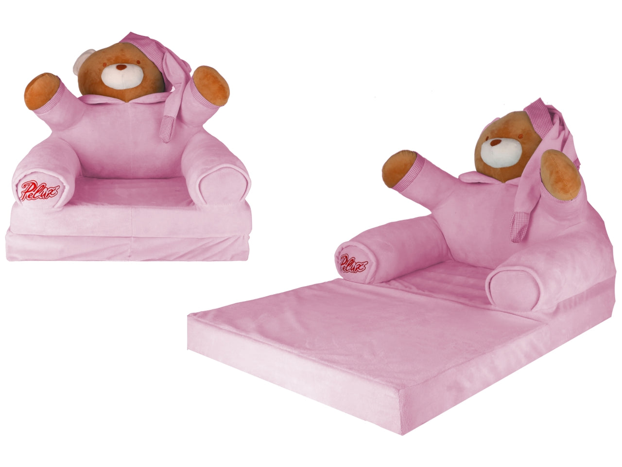 Vitamina G orsetto poltrona allungabilile 52x50x43cm rosa