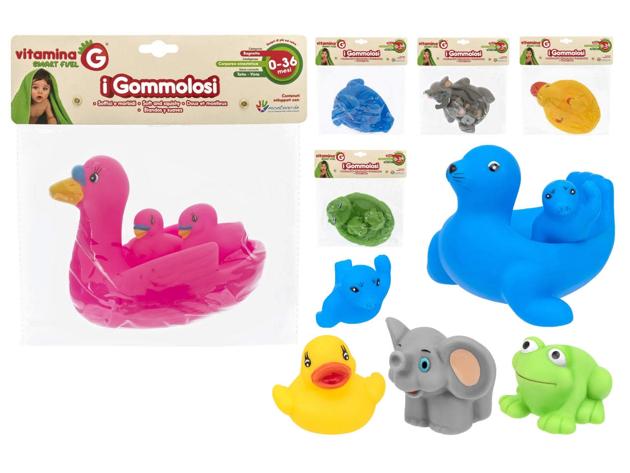 Vitamina G gommolosi famiglia animali 3 pezzi assortiti