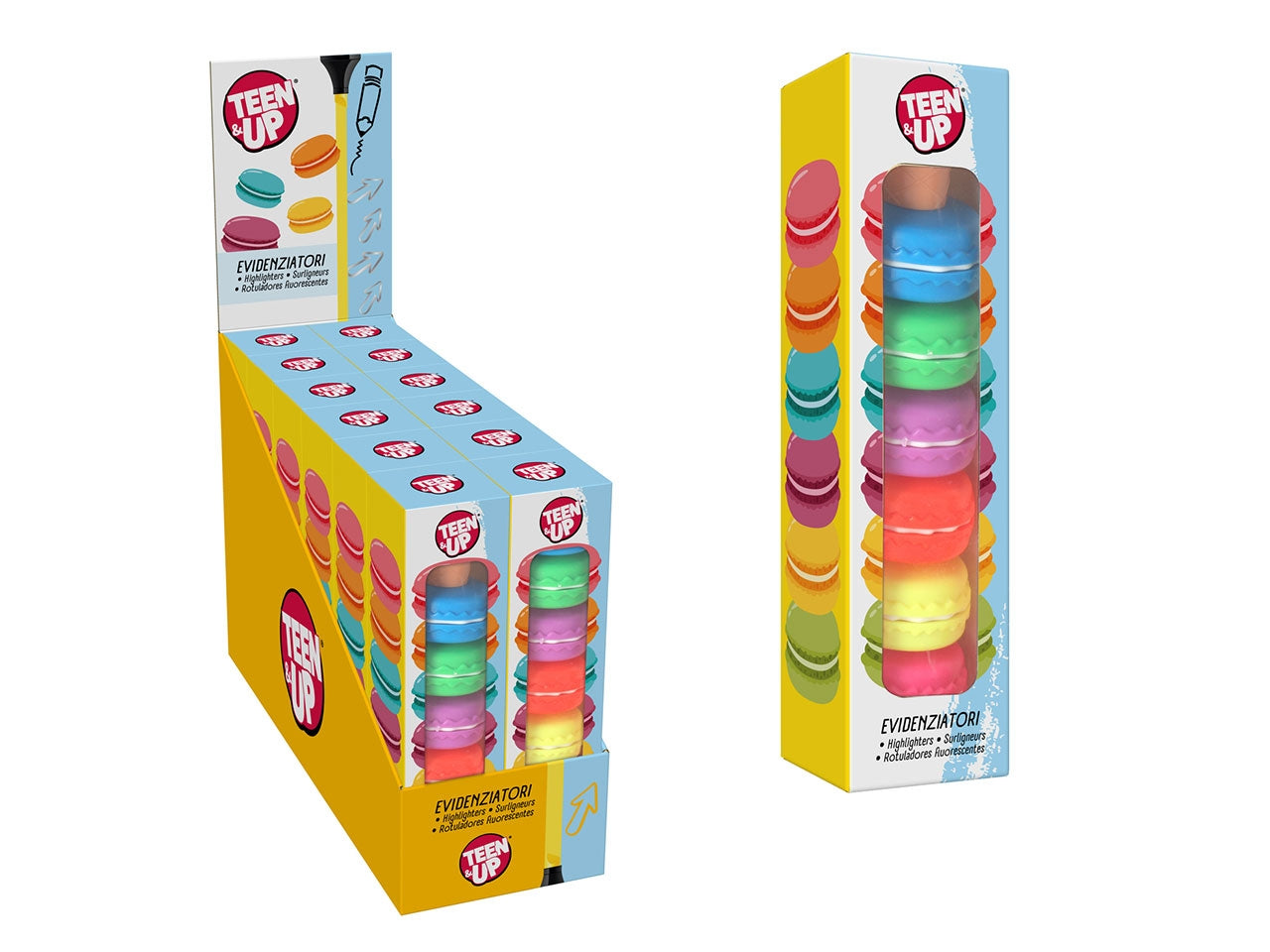 Teen up evidenziatori macaron set da 6 pezzi assortiti