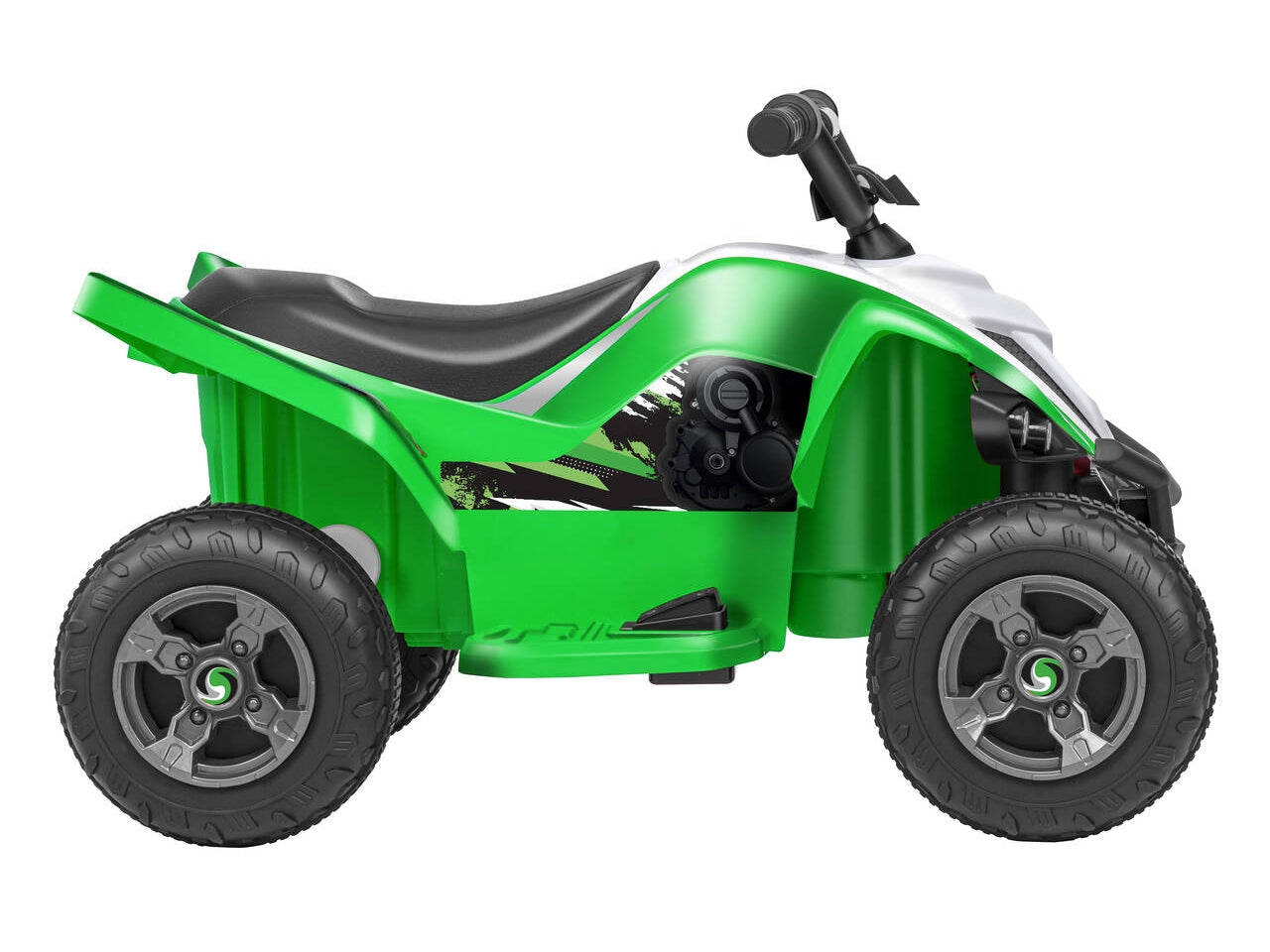 E-spidko quad a batteria li-ion 12v di colore verde