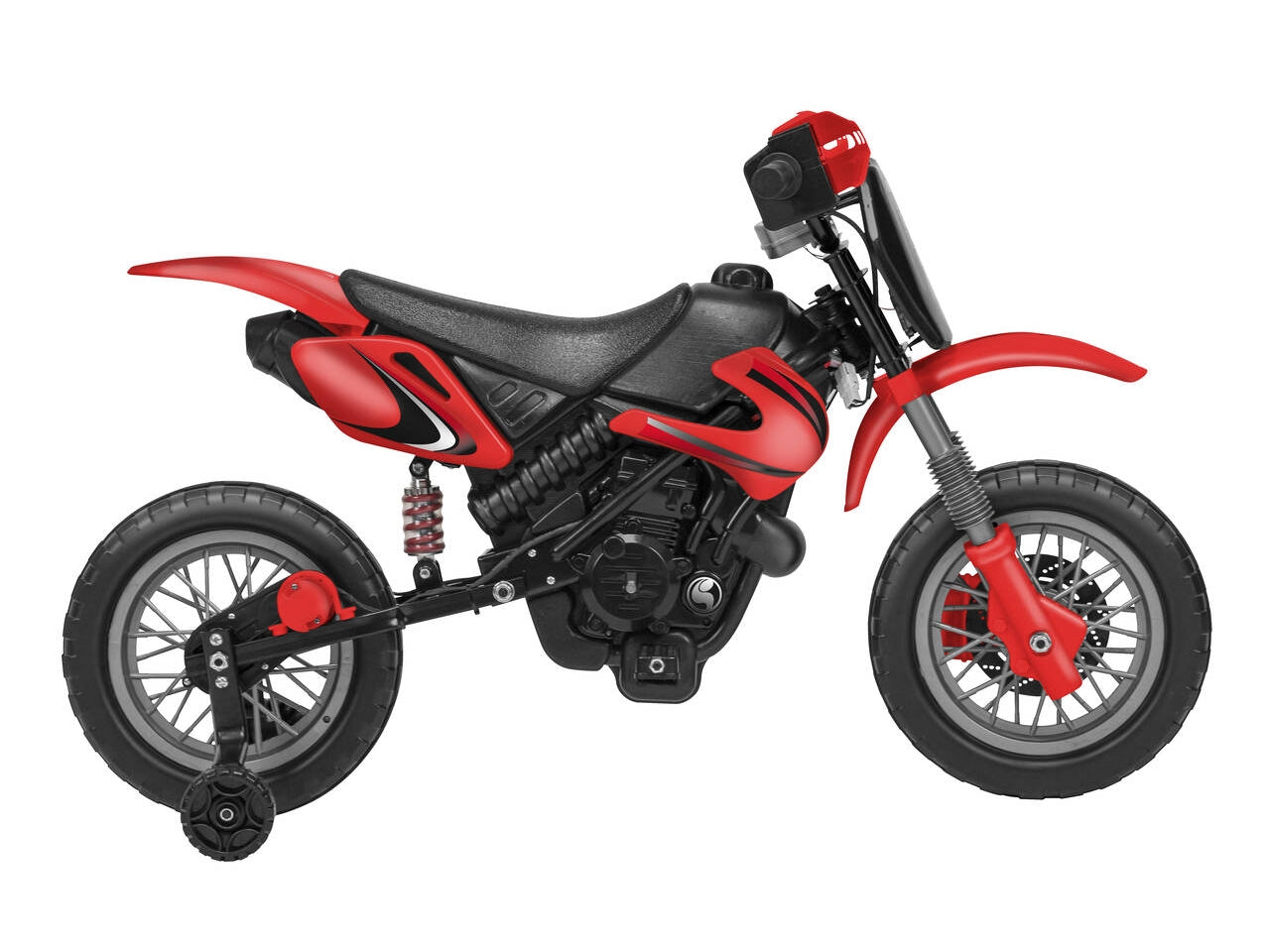 E-spidko moto cross a batteria  li-ion 12v di colore rosso