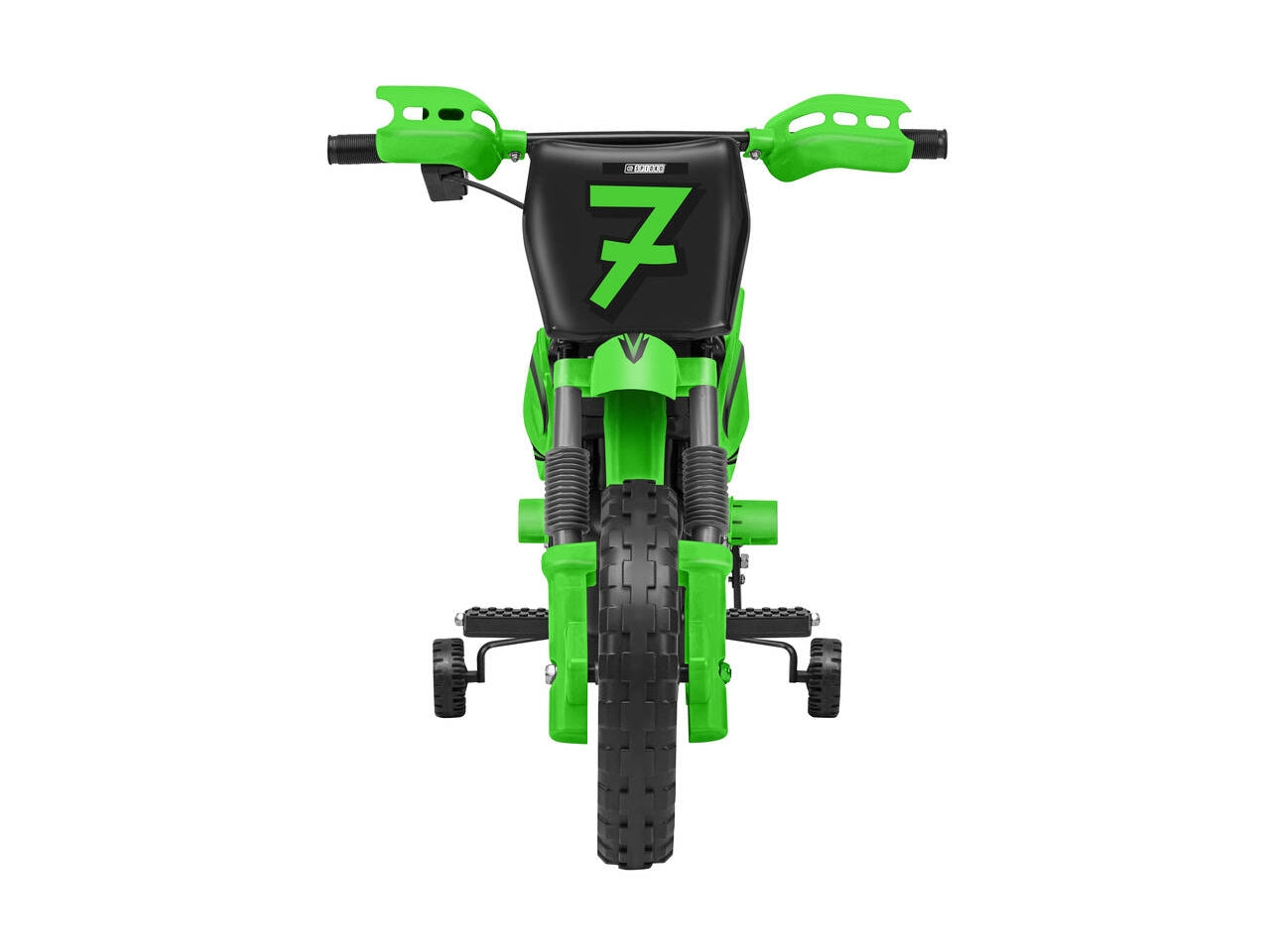 E-spidko moto cross a batteria  li-ion 12v di colore verde