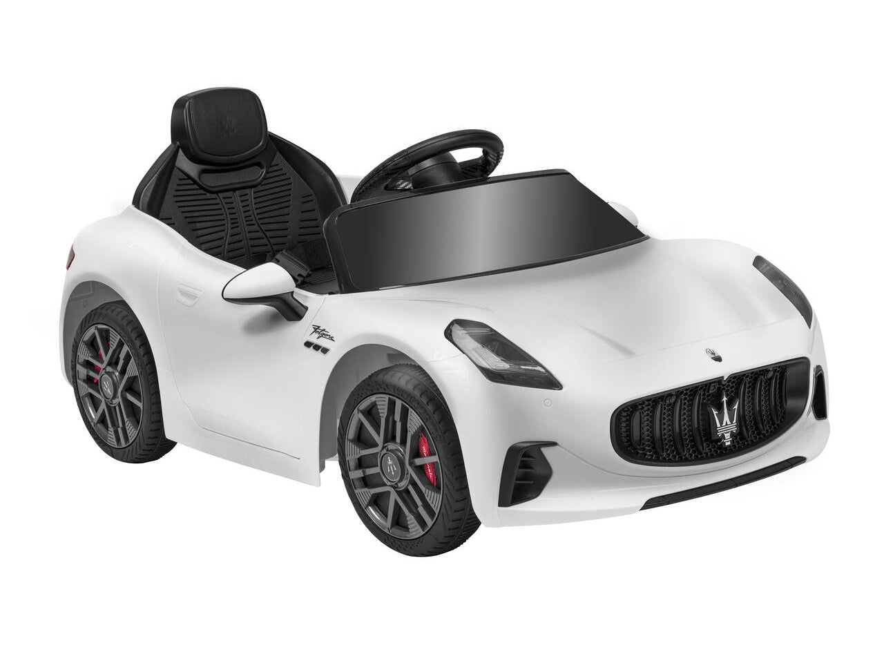 E-spidko auto Maserati granturismo batteria li-ion 12v di colore bianco