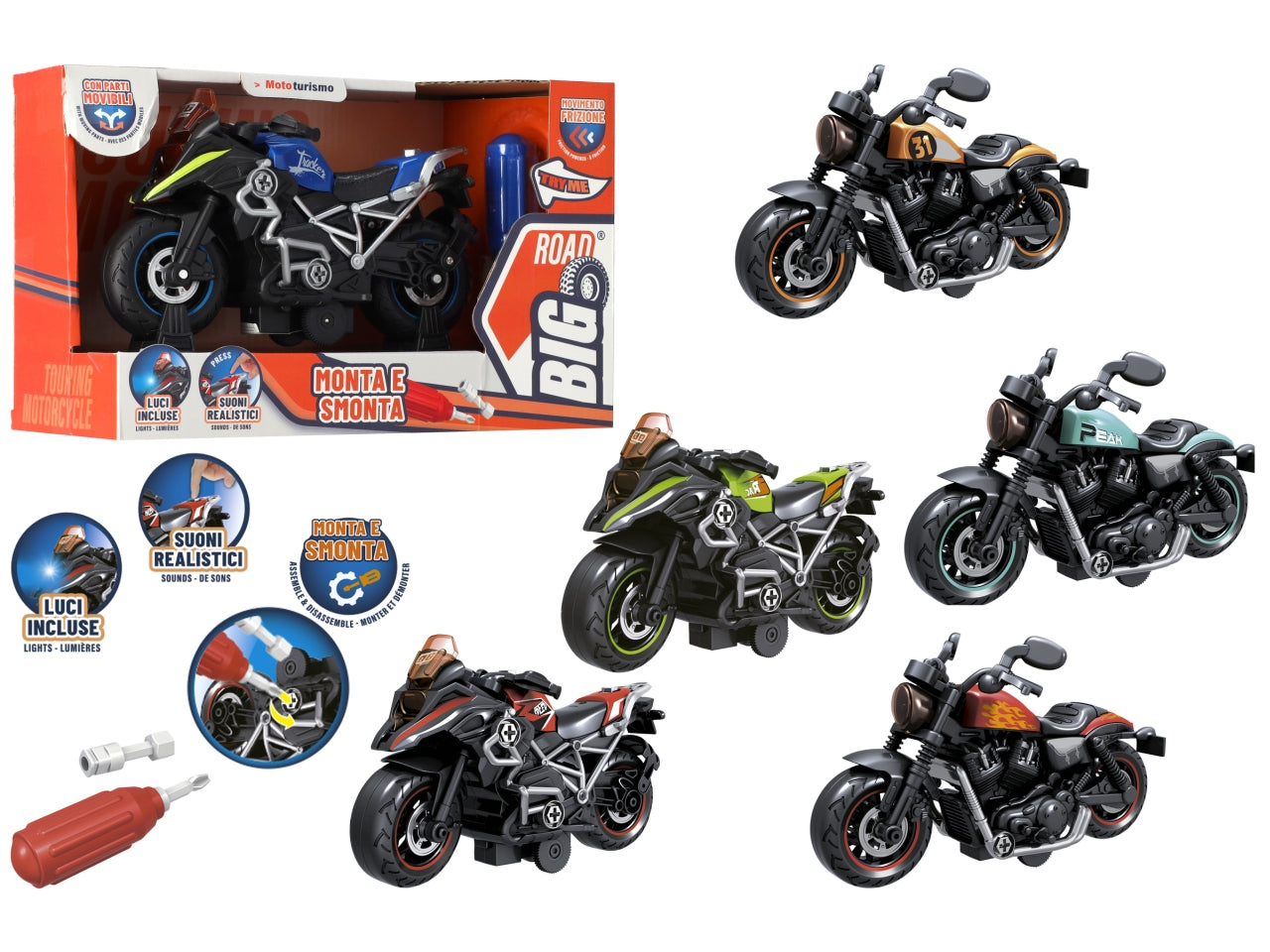 Big road moto a frizione smonta e rimonta