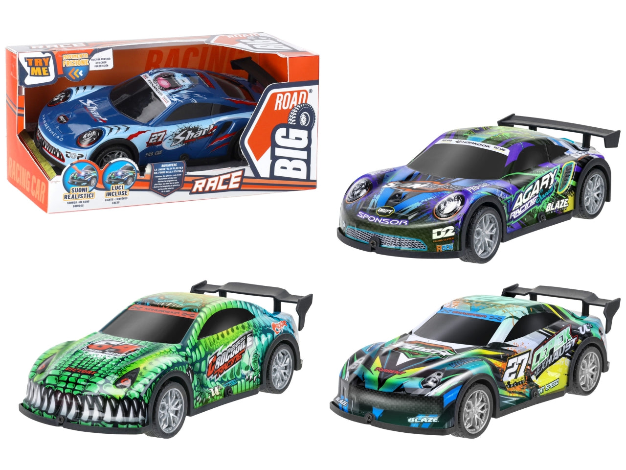Big Road auto race frizione con luci e suoni