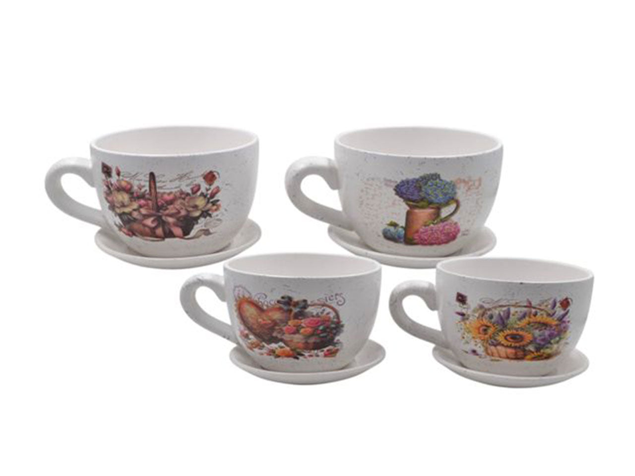 Tazzone con piatto grande in ceramica 24x19cm