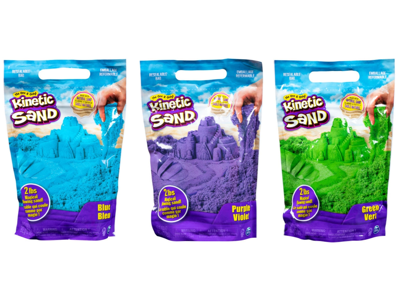 Kinetic sand sacchetto sabbie colorate assortiti