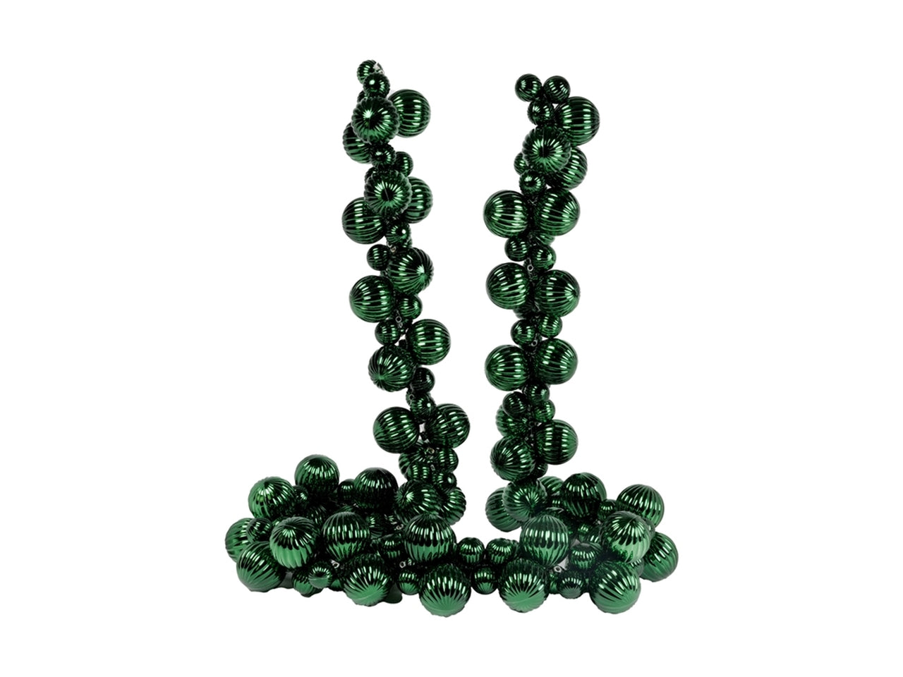 Ghirlanda con con palline 180cm verde