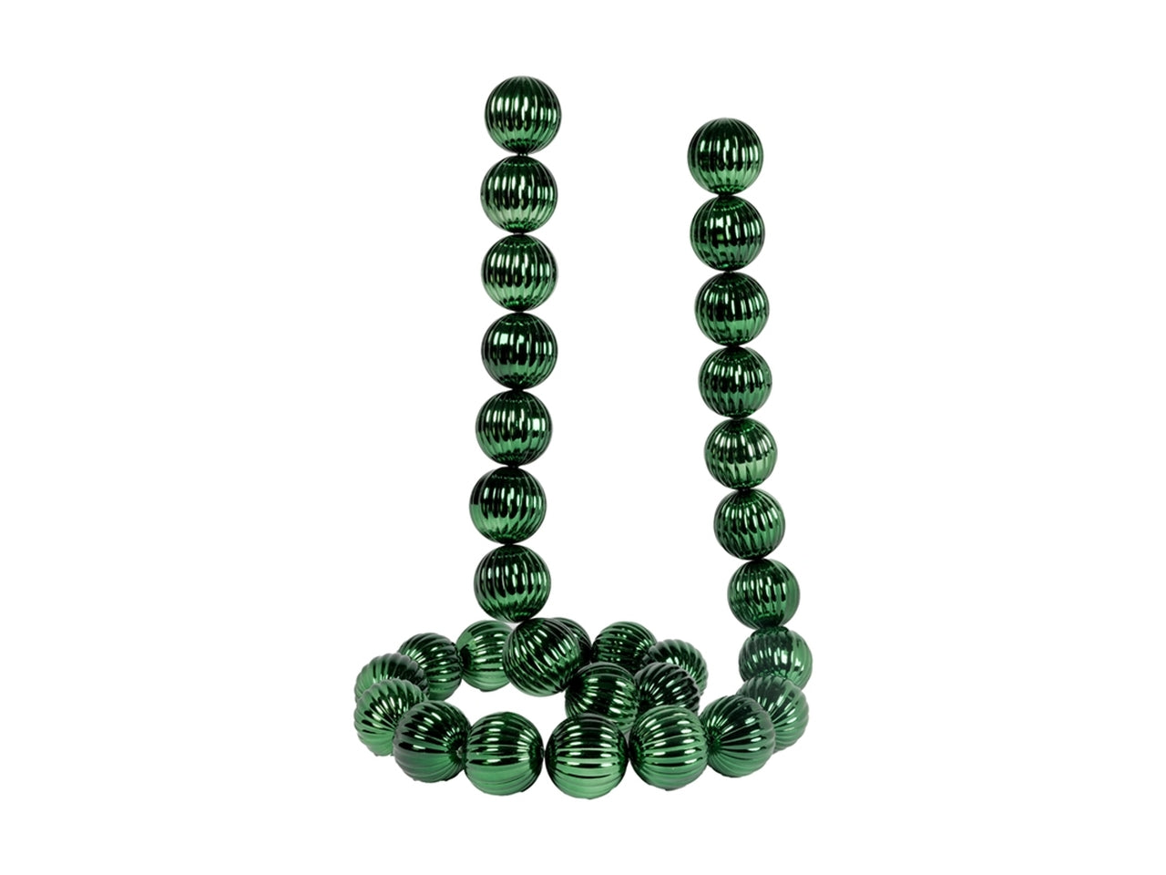 Ghirlanda con con palline h.180cm verde