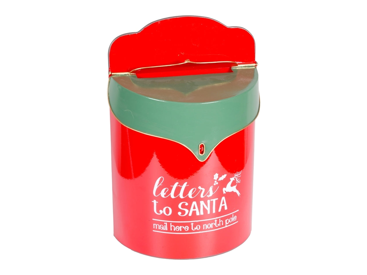 Cassetta posta di babbo natale in metallo 32x17x46cm