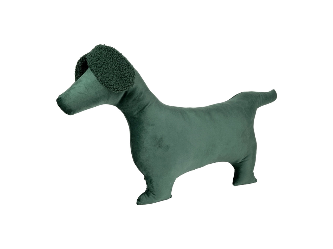 Cuscino bassotto 75x10x45cm in velluto verde
