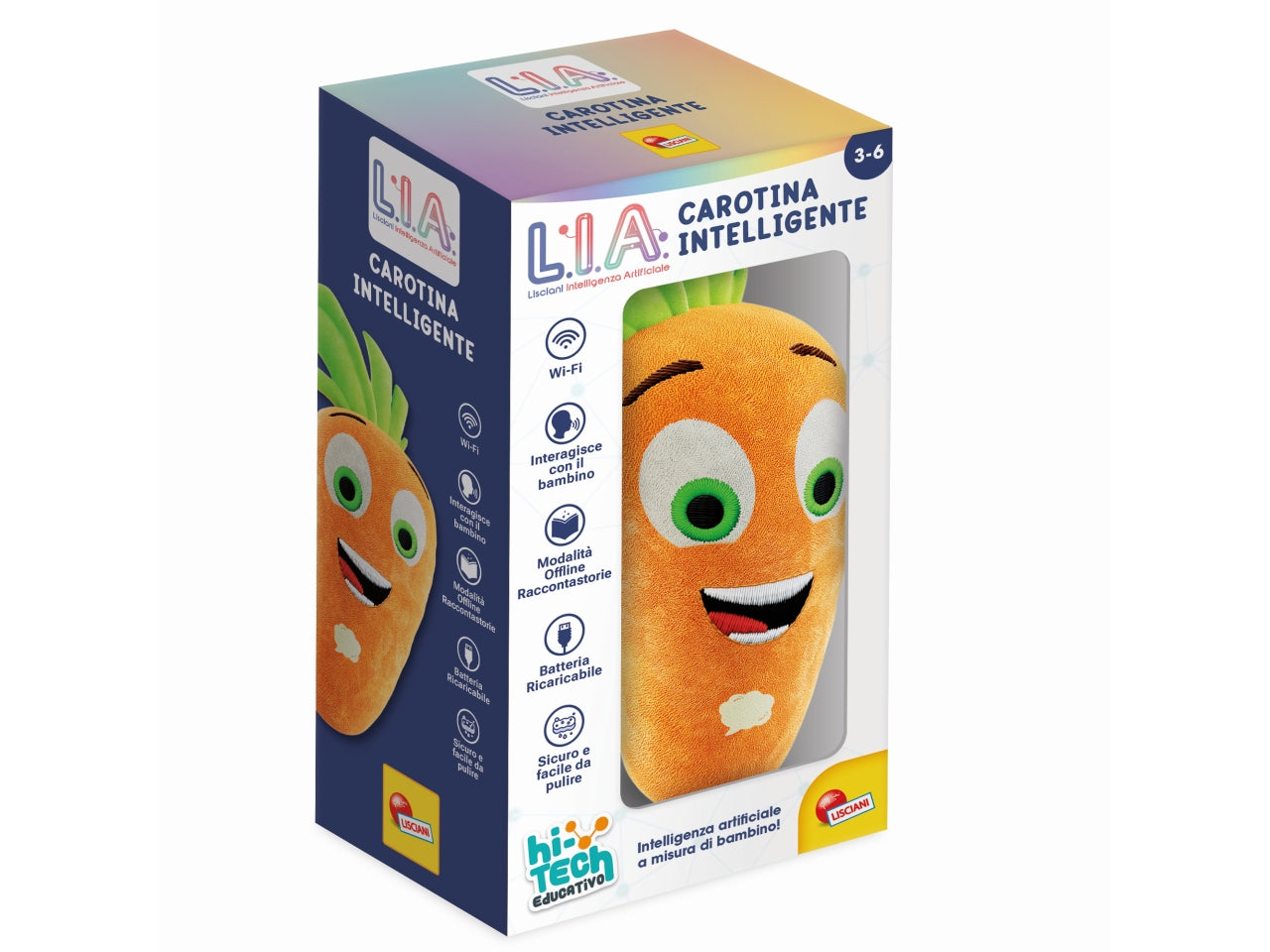 Hi tech educativo l.i.a. carotina intelligente