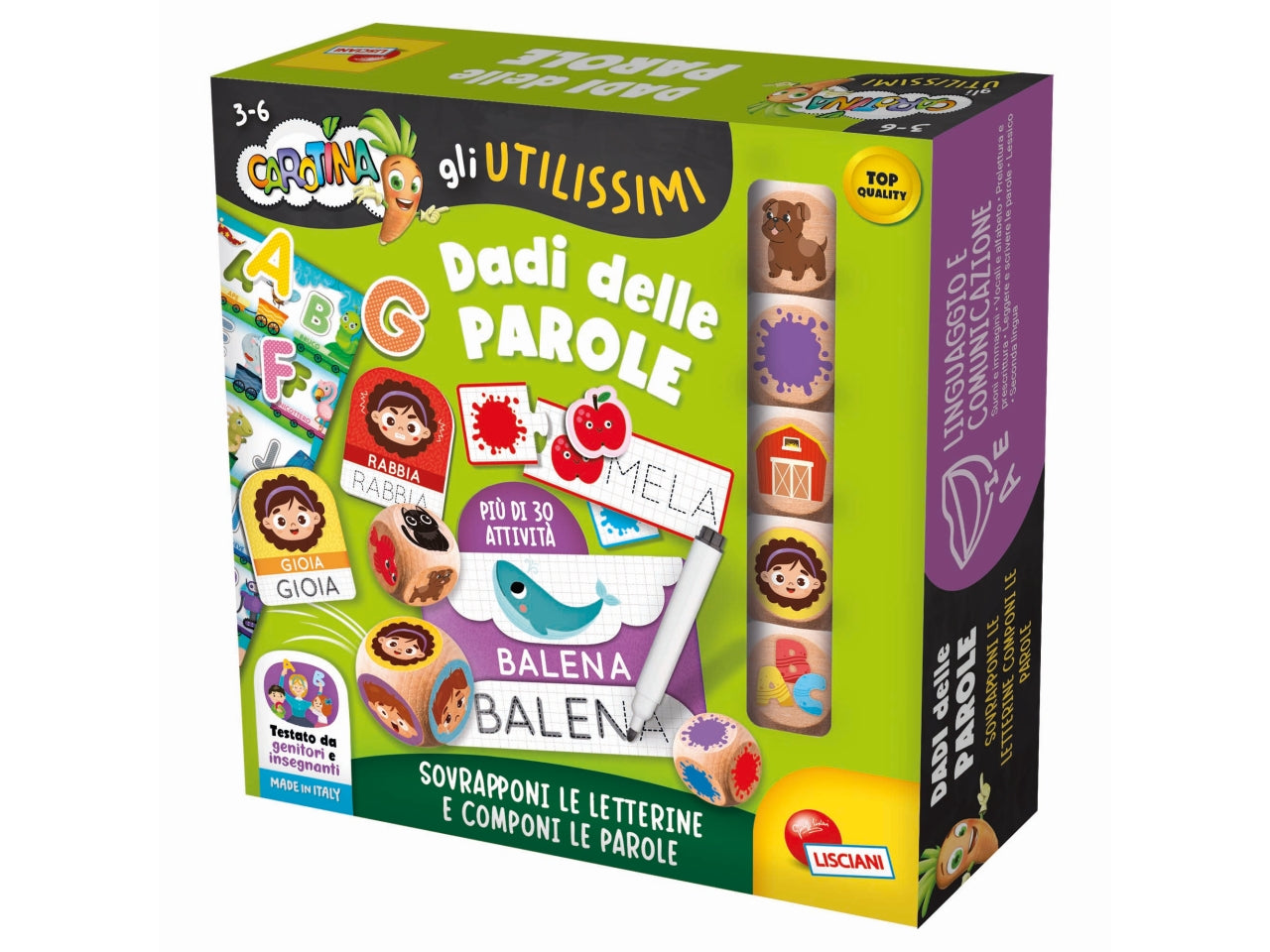 Carotina gli utilissimi dadi educativi il gioco delle parole