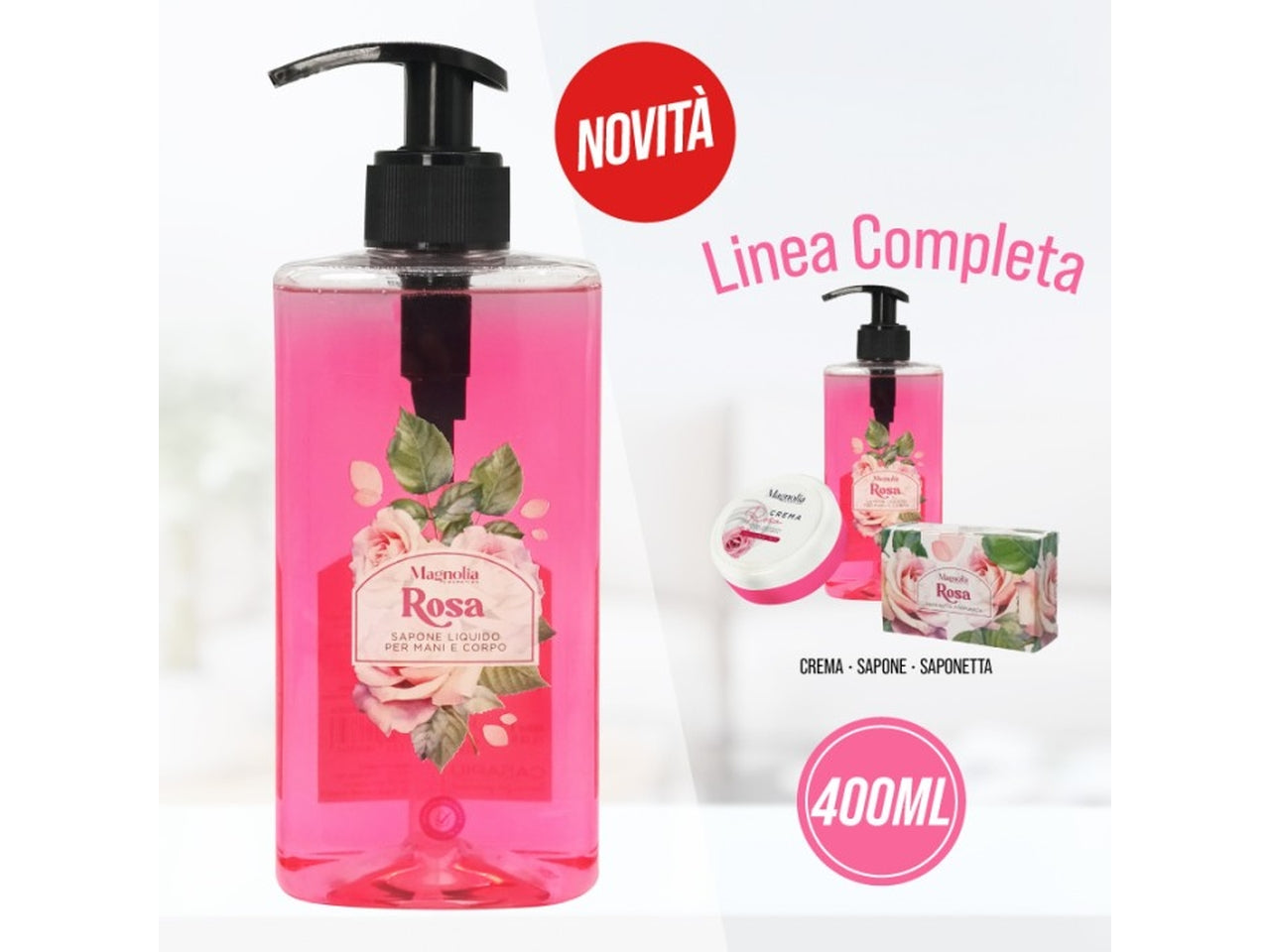 Magnolia sapone liquido rosa 400ml